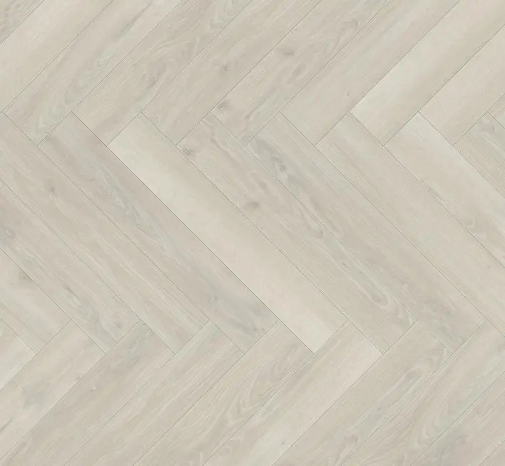Parador Trendtime 3 - Ek Skyline vit naturmatt struktur, fiskbensmönster