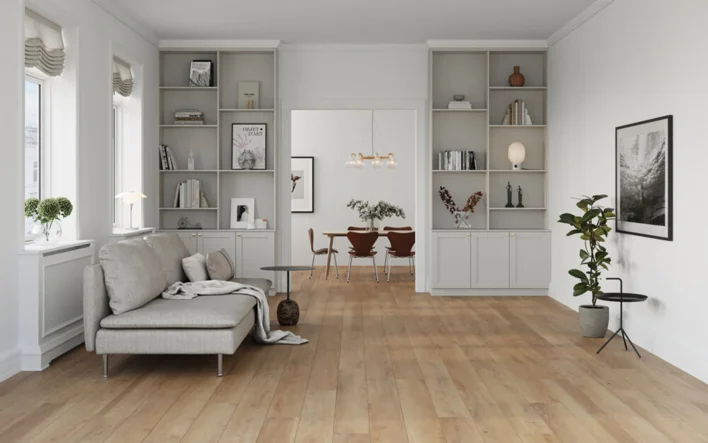 Moland Bastion Vinyl Wideplank, Beige ek, 220x1828 mm.