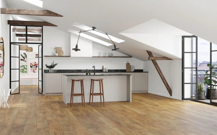 Moland Bastion Vinyl Wideplank, Rustik ek, 220x1828 mm.