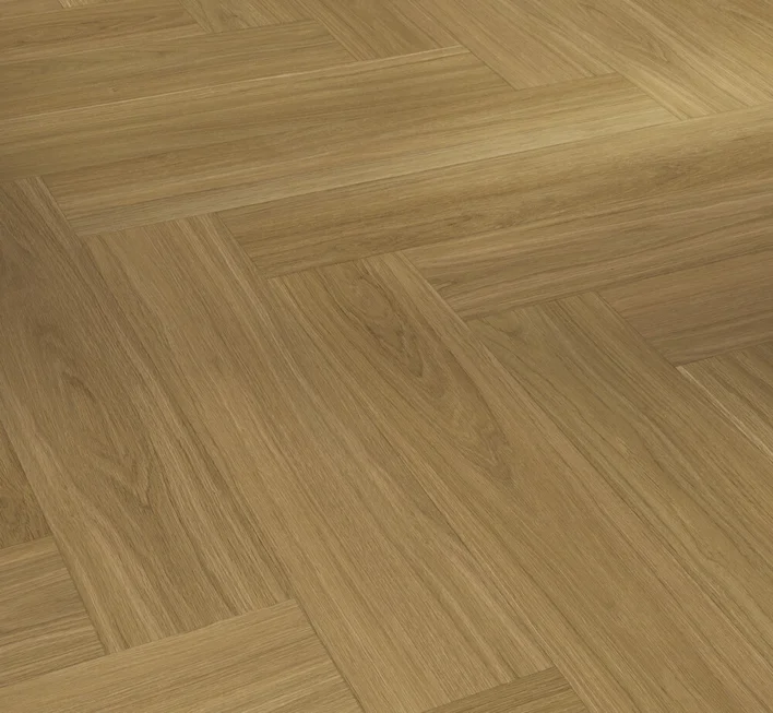 Parador Vinyl Trendtime 3 Sillben - Ek Oxford karamellbrun, sidenmatt struktur