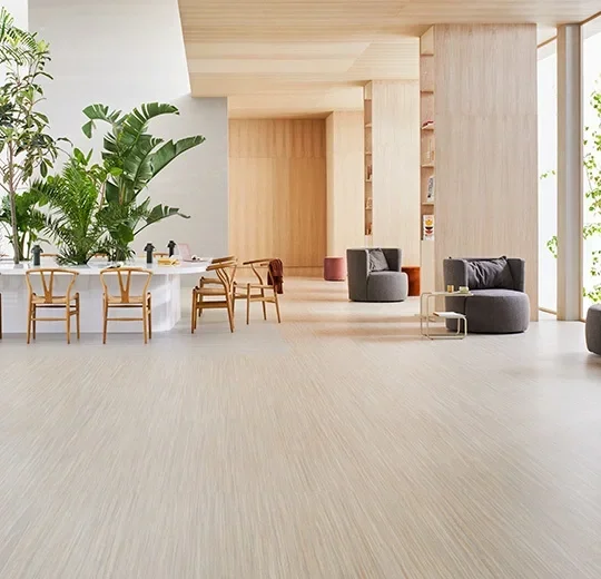 Marmoleum Striato - Bleached gold