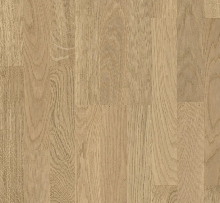 Trägolv Classic 3060 - Ek Sauvignon lätt vitlaserad, 3-stavs Natur vit matt lack