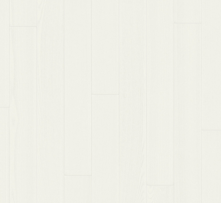 Trägolv Classic 3060 - Ask, Planka Natur vit matt lack