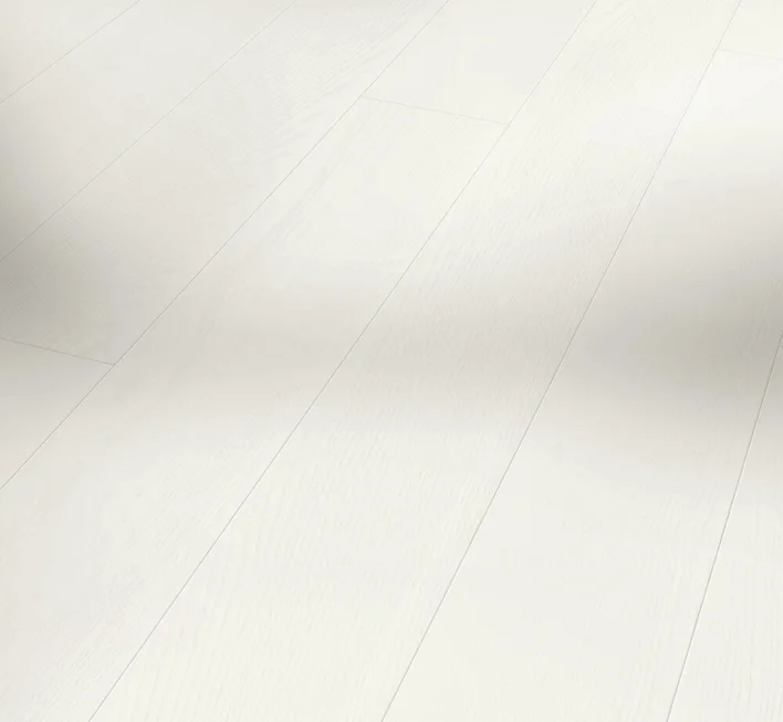Trägolv Classic 3060 - Ask, Planka Natur vit matt lack