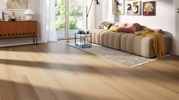 Haro plankgolv - Ask pastel creme Universal borstad - RESTPARTI