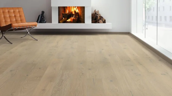 Haro plankgolv - Ek sandgrå Universal borstad nL+