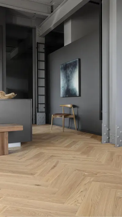 Segno, fiskbensparkett, Ek Blonde