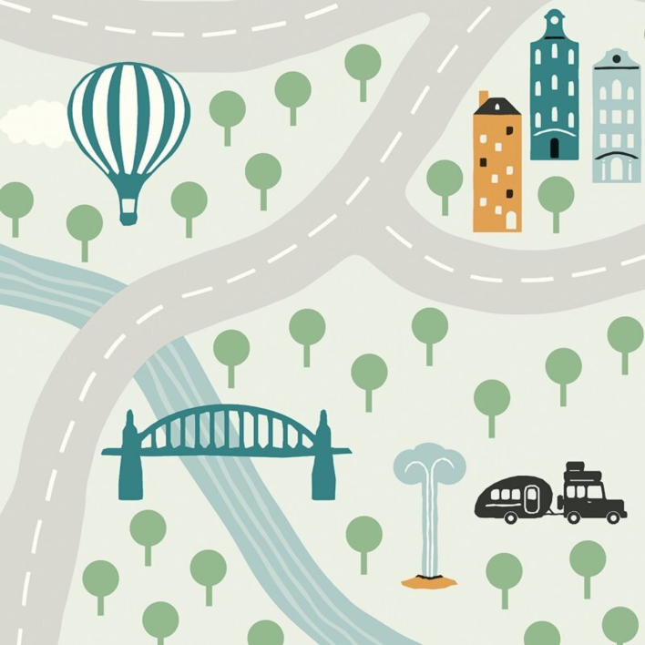 Artifact Vinylgolv för Barnrummet - Karta Bilbanor