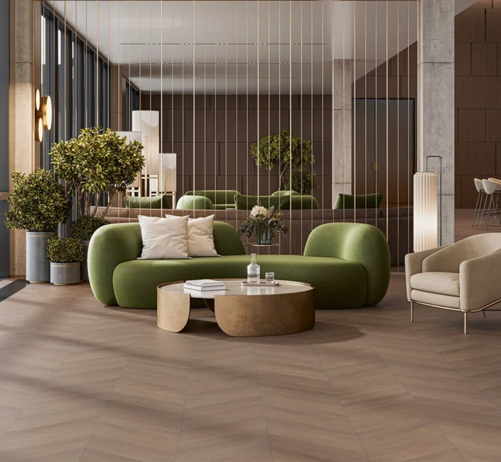 Parador Sillben Trendtime 10 - Chevron 45°, Ek Terra mattlack