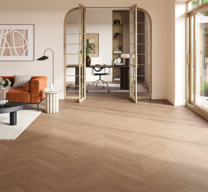 Parador Sillben Trendtime 10 - Chevron 45°, Ek Tuscan matt lack