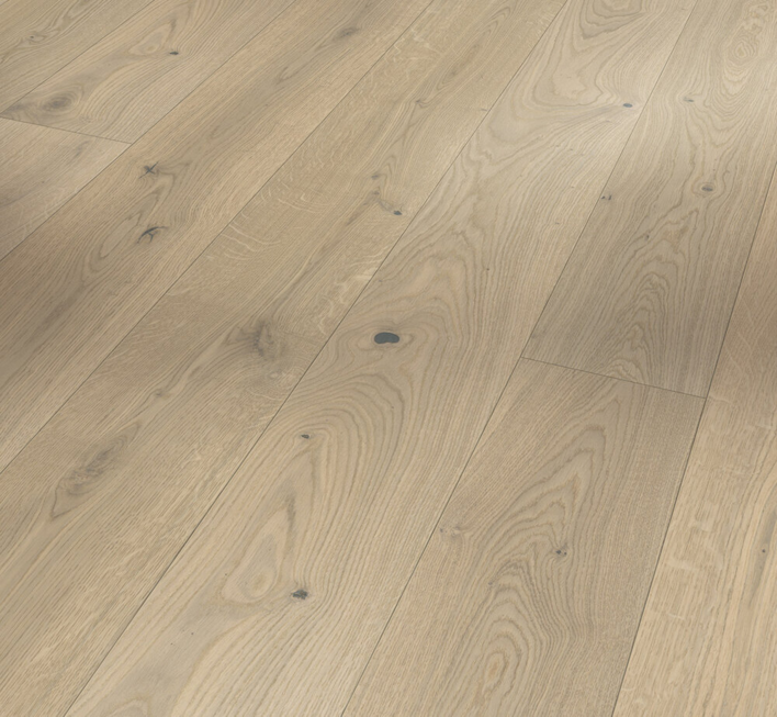 Trägolv Classic 3060 - Ek Soave vit, Planka Living Plus matt lack