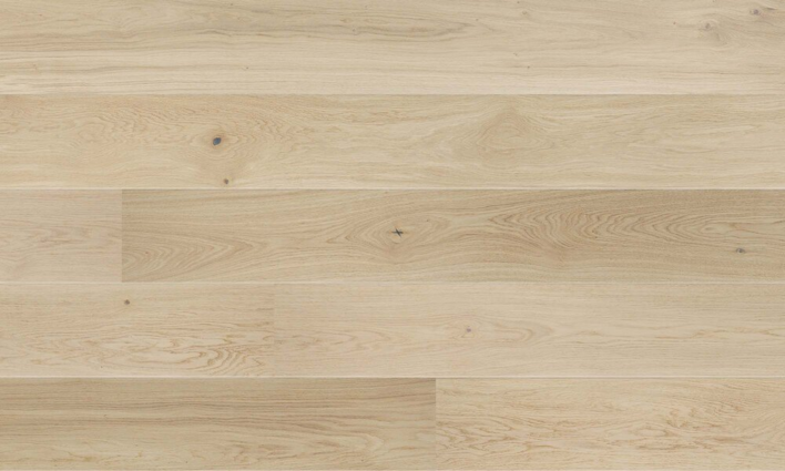Trägolv - Ek Planka, Natur, borstad vit mattlack