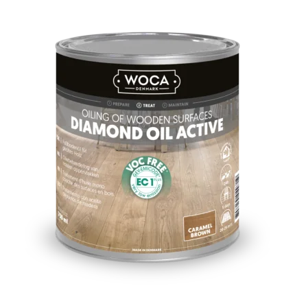 WOCA, Diamond Oil Active, Karamellbrun - 2,5 liter
