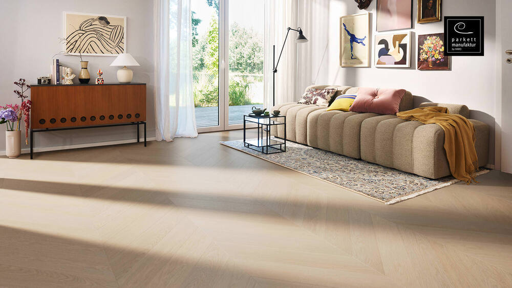 Chevron stav - Ek vit Selectiv borstad, oleovera