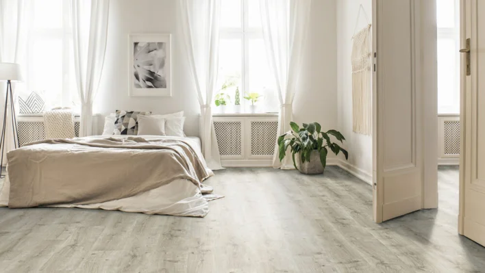 Haro laminatgolv, Plankgolv Ek Breda vit