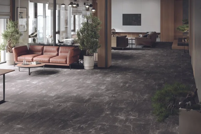 SPC vinyl klickgolv - P2909 Botticino Classico Dark platta