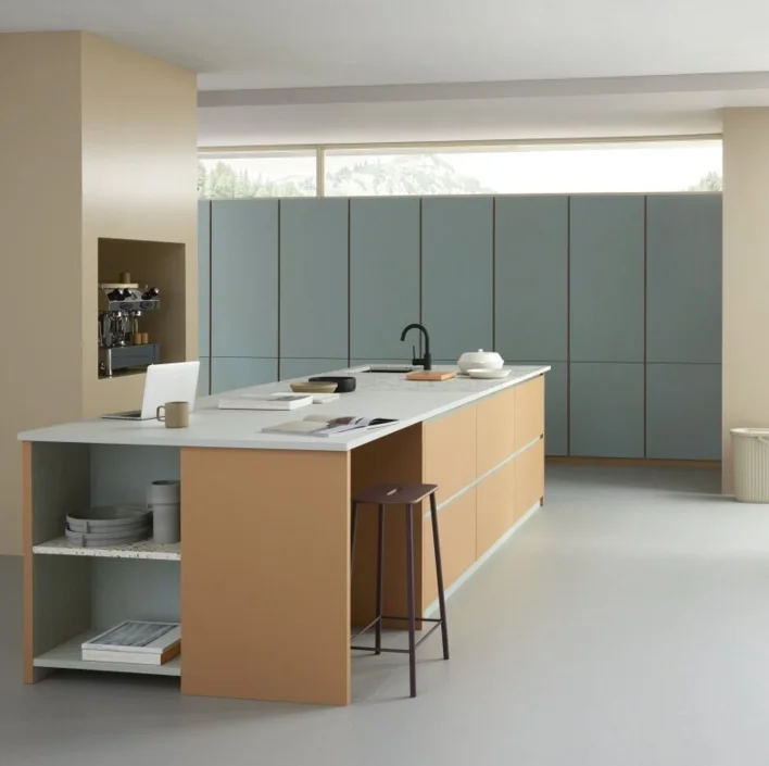 Bordlinoleum - Forbo Furniture Desktop Blue Haze
