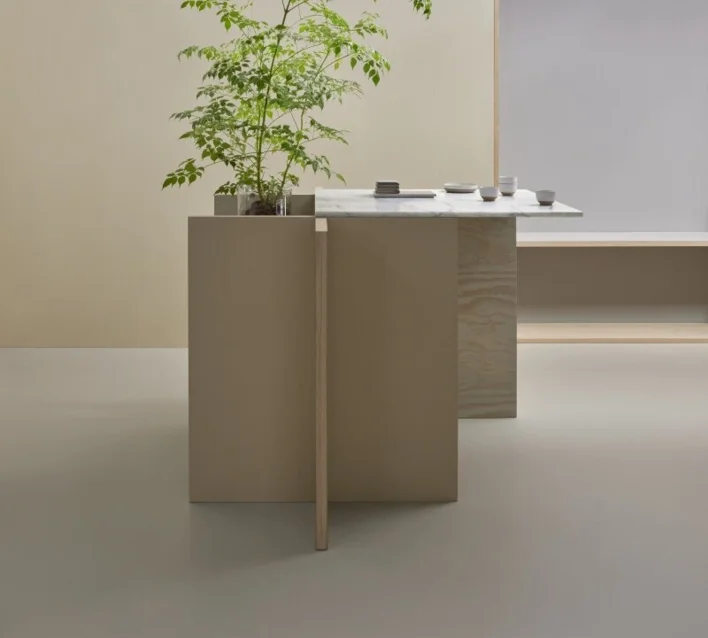 Bordlinoleum - Forbo Furniture Desktop Macadamia
