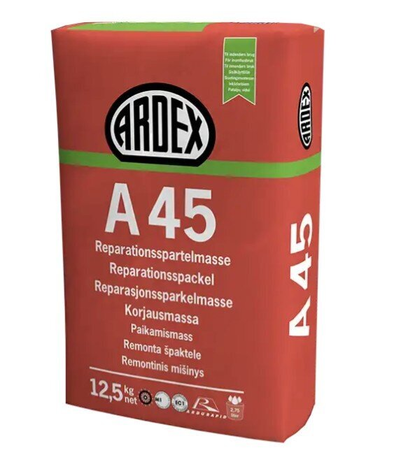 Ardex A45, Golv & Väggspackelmassa 12,5 kg.