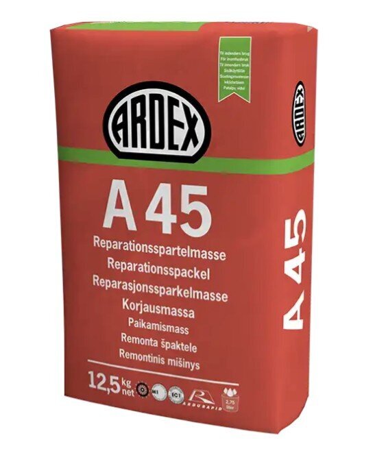 Ardex A45, Golv & Väggspackelmassa 12,5 kg.