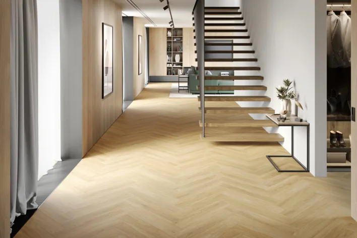 SPC vinyl klickgolv - Fiskben, Nature Oak P6004