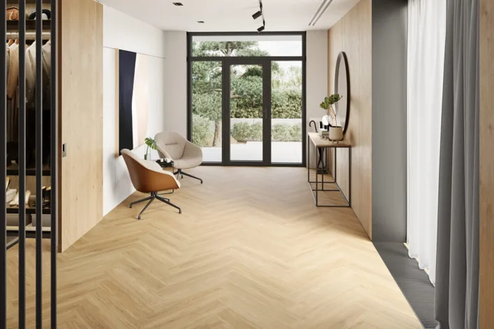 SPC vinyl klickgolv - Fiskben, Nature Oak P6004