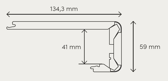 Pergo Trappkant i laminat, Trondheim Light Grey Oak
