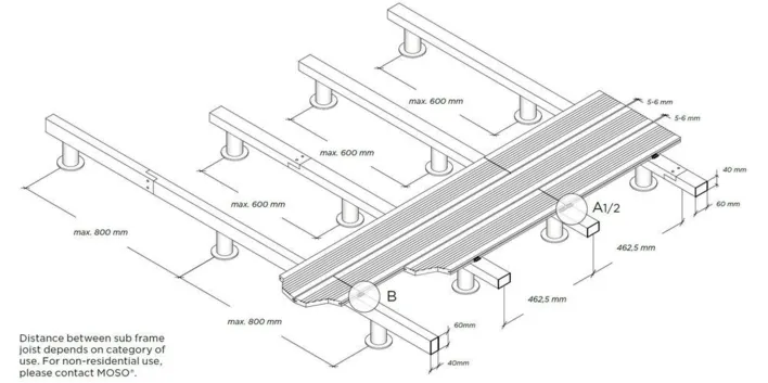 Bambus X-treme® terrassbrädor 208 mm. V-profil