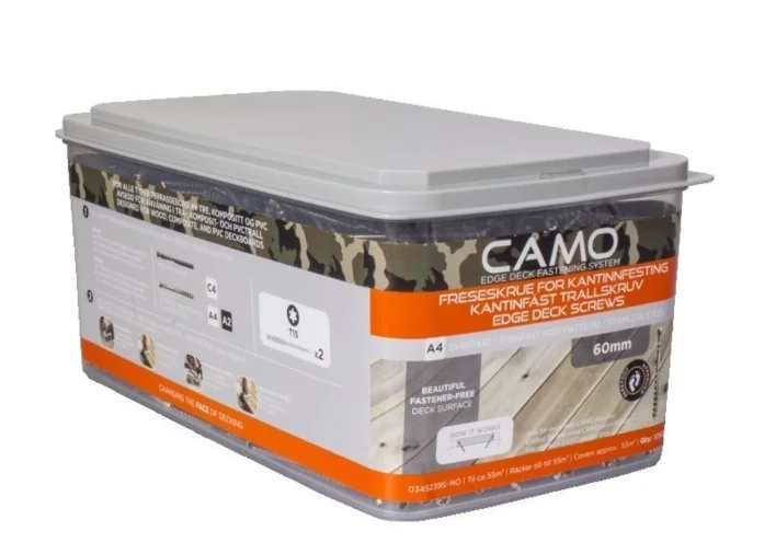 CAMO 4,2x60 mm. rostfri A4 terrasskruv - 1750 st.
