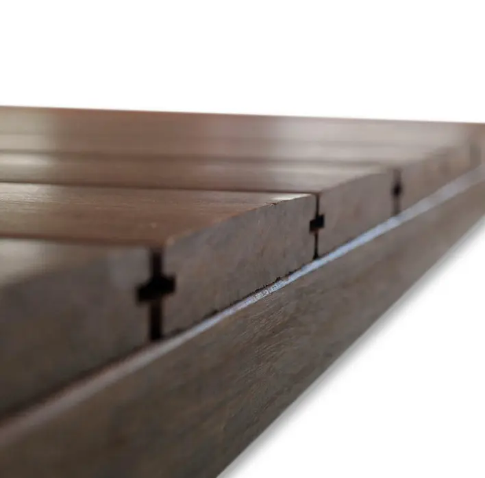 Bambus X-treme® terrassplanka 155 mm. böjd profil -