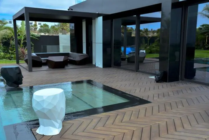 Bambus X-treme® - Chevron sillbens-terrassbrädor -