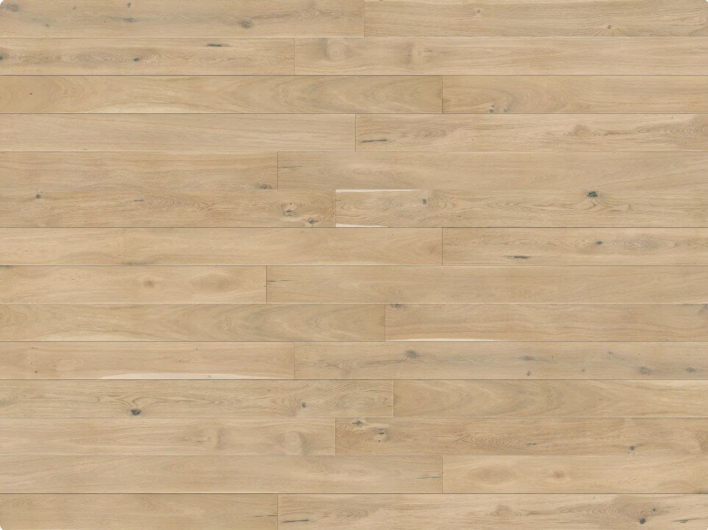 Trægulv - Ask Plank, Hvid matlak, Børstet