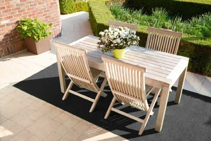 Park antracit/svart nålfilt med noppor (Gräs)