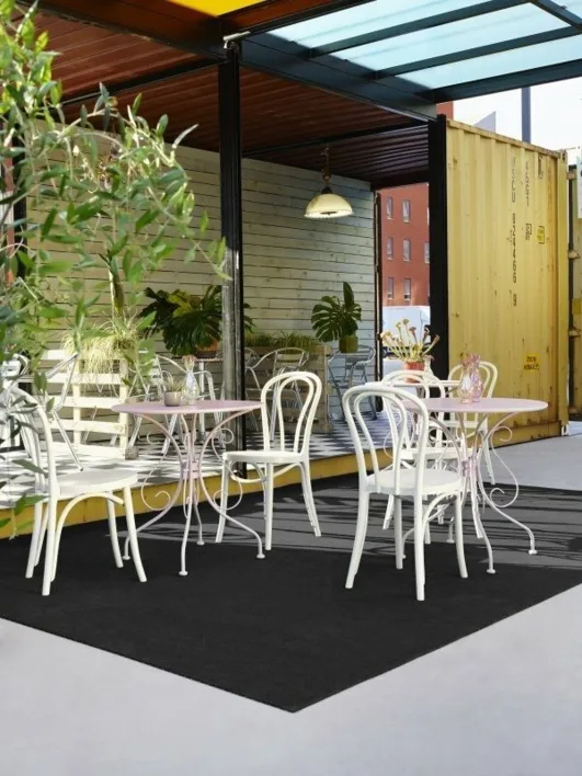 Park antracit/svart nålfilt med noppor (Gräs)