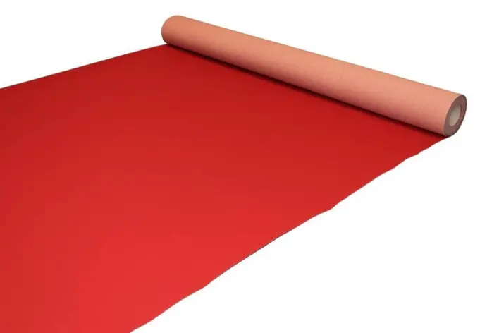 Mässmatta - bordeauxröd löpare i nålfilt