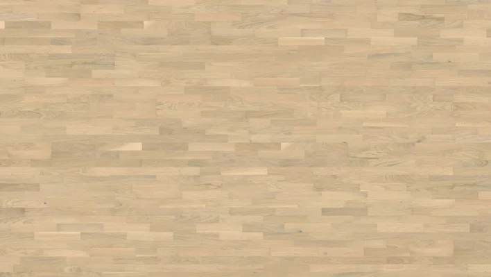 3-stavs parkettgolv - Ek Ljus vit lack - RESTPARTI