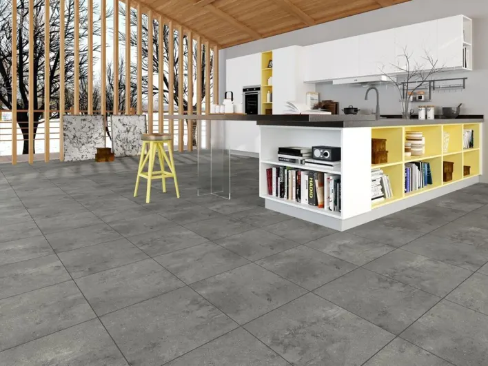 LVT Elite med korkbaksida, Platta Grå 214