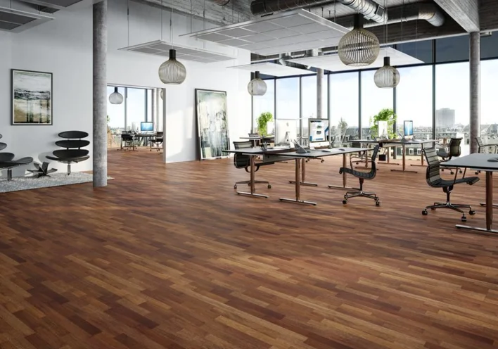 Moland Molaloc Merbau, Parkett 3-stavs, mattlack 182x2190 mm.