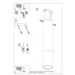 Loftslampe LOOPEZ sort/kobber - RESTSALG