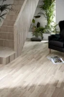 Trägolv - Ask 3-stavs lamellparkett, Standard, vit mattlack - SLUTSÅLD TILL VECKA 15.