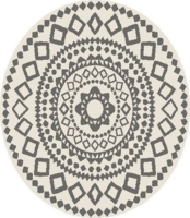 Rund utomhusmatta, Ornament Night Ø 200 cm - RESTPARTI