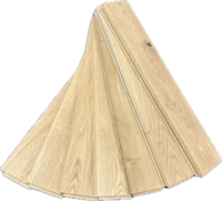 Fiskbensparkett i massivt ek - 16/22x70x420 mm.