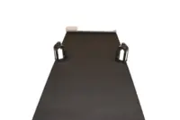 Svart löpare i nålfilt - 1 meter bred