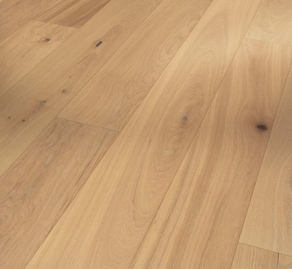 Trägolv Classic 3060 - Ek borstad, Planka Rustik naturoljad vit plus