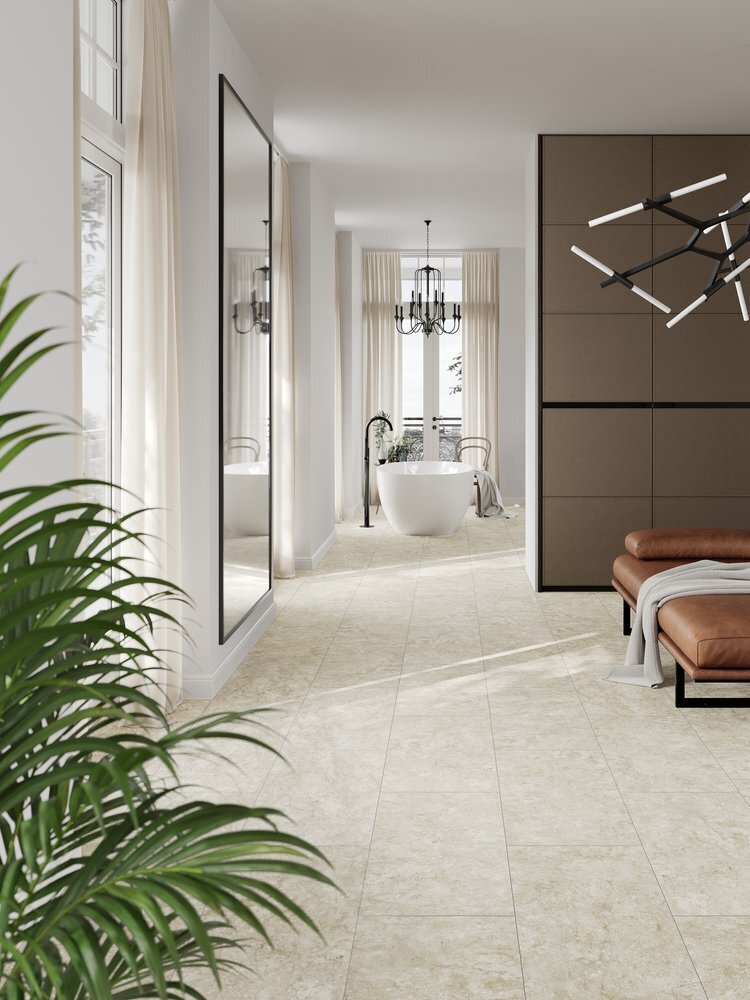 SPC vinyl klickgolv - P3021 Sandstone platta